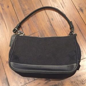 Coach Small Black Monogram Handbag